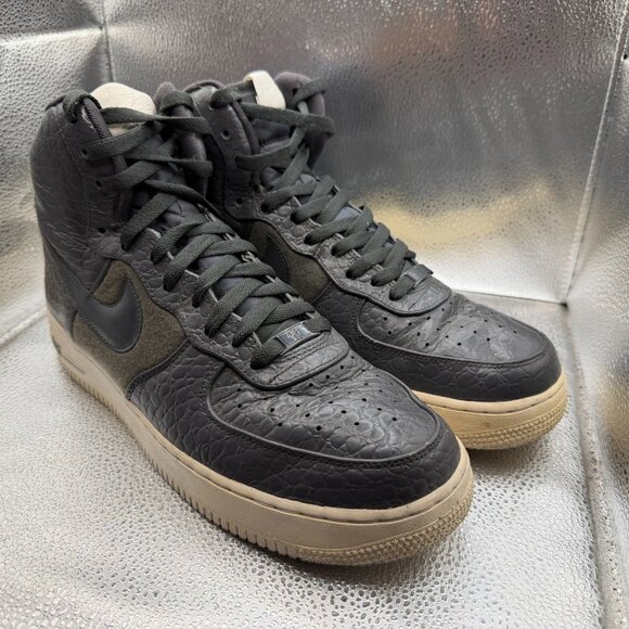 Size 11 Nike Air Force 1 High Premium LE Black‎ White Mens Sneakers 386161-006 main image 5
